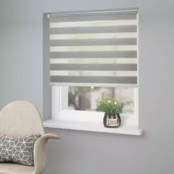 Двойная рулонная штора для дома «Jan», светозащита, экран для конфиденциальности, без сверления, свободно висит, фиксированный размер, Klemmfix, простая, монохромная, базовая, беспроводная, с зажимной опорой Home Affaire, цвет hellgrau