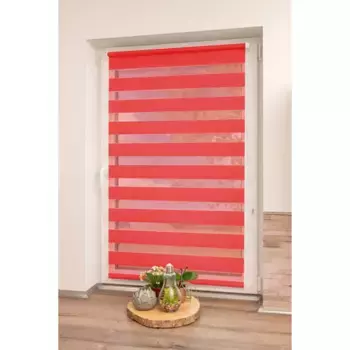 Двойная рулонная штора K-HOME «Maringa Klemmfix», светозащита, сверление не требуется, красный