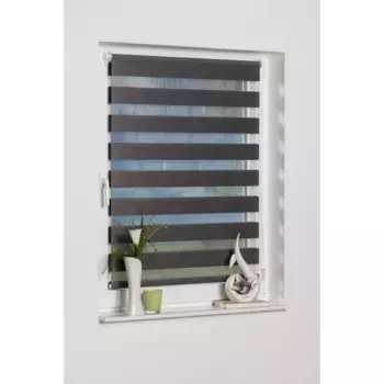 Двойная рулонная штора K-HOME «Maringa Klemmfix», светозащита, сверление не требуется, серый