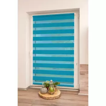 Двойная рулонная штора K-HOME «Maringa Klemmfix», светозащита, сверление не требуется, цвет petrol