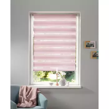 Двойная рулонная штора мой дом «МАРАНО», светозащита, без сверления, свободно висящая, фиксированного размера, рулонная штора с зажимной опорой My Home, цвет ros