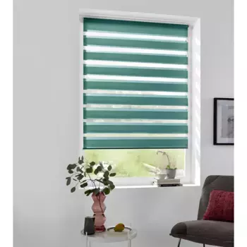 Двойная рулонная штора мой дом «МАРАНО», светозащита, без сверления, свободно висящая, фиксированного размера, рулонная штора с зажимной опорой My Home, цвет mint