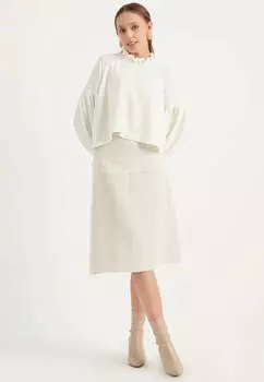 Двойная юбка миди Herita, коричневый