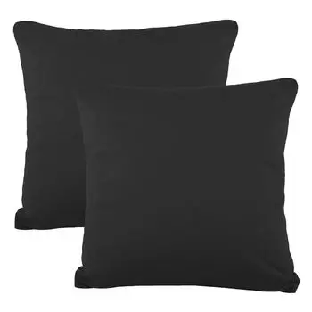 Двойная упаковка: чехол BeNature 40x40, черный хлопковый трикотаж Mako на молнии CelinaTex