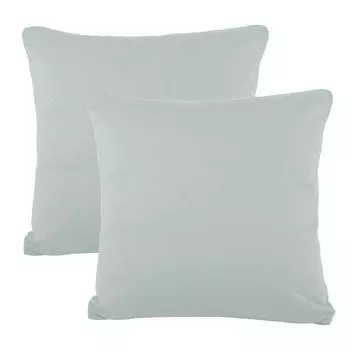 Двойная упаковка Чехол BeNature 40x40 серебристо-серый Mako из хлопкового джерси на молнии CelinaTex