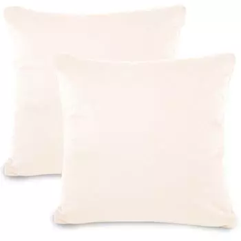 Двойная упаковка Чехол Classic Line 65х65 белоснежный хлопковый трикотаж aqua-textil