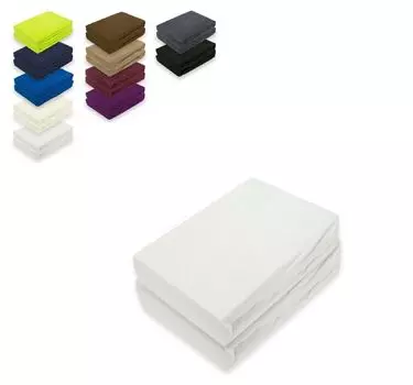 Двойная упаковка махрового простыня 200 х 220 см белого цвета Sdseetraum, белый