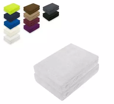 Двойная упаковка махровых простыней 90 - 100 х 200 см, серебро Sdseetraum