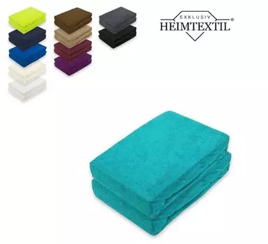 Двойная упаковка махровых простыней премиум бирюзового цвета 200 х 220 см Sdseetraum, бирюзовый