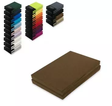 Двойная упаковка трикотажного простыня 180–200 x 200 см шоколадно-коричневого цвета Sdseetraum