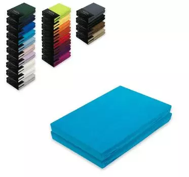 Двойная упаковка трикотажных простыней 180 - 200 х 200 см бирюзового цвета Sdseetraum