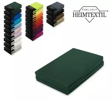 Двойная упаковка трикотажных простыней на подгонке 90 - 100 х 200 см темно-зеленого цвета Sdseetraum