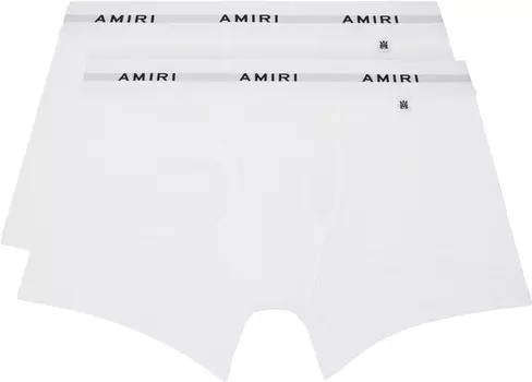 Двойная упаковка трусов-боксеров с нашивкой-логотипом AMIRI, белый