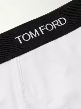 Двойная упаковка трусов из эластичного хлопка и смеси модала TOM FORD, белый