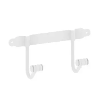 Двойная вешалка для ванной комнаты с крючком Beltrn с рифленым конусом, белый