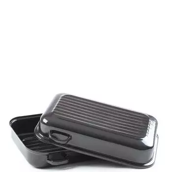 Двойная жаровня с ребрышками БЕЛИС 40 см, ушка сбоку Belis