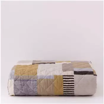 Двойное хлопковое одеяло Данте квадратное и половинное Riviera, синий