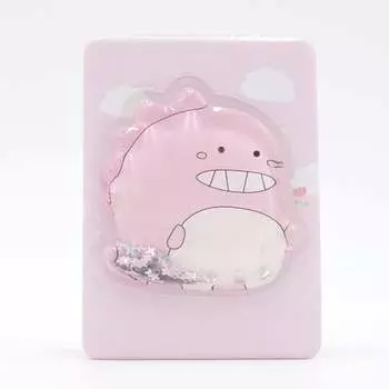 Двойное карманное зеркало с 3D-изображением Дино., myHomelife, розовый