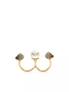 Двойное кольцо Alexander McQueen, золотой