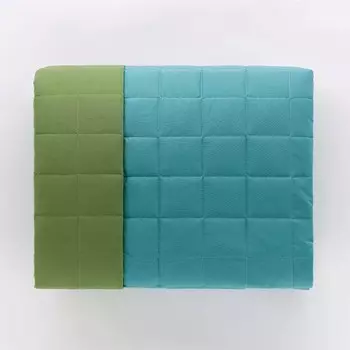 Двойное одеяло из окрашенного хлопка Riviera, зеленый