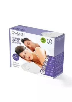 Двойное подогреваемое одеяло с защитой от перегрева, белое, белый