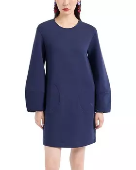Двойное трикотажное платье Emporio Armani, синий