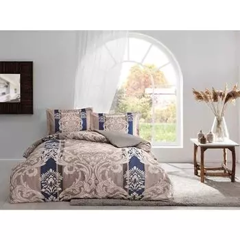 Двойной атласный Комплект постельного белья Tac Ethan Brown