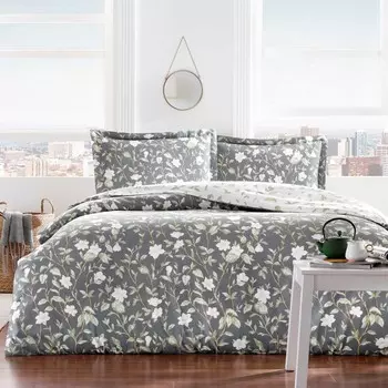 Двойной атласный Комплект постельного белья Tac Melia, серый