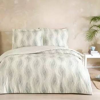 Двойной атласный Комплект постельного белья Tac Montana, бежевый