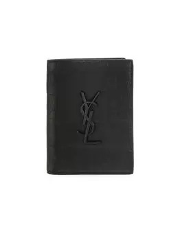 Двойной бумажник Saint Laurent, черный