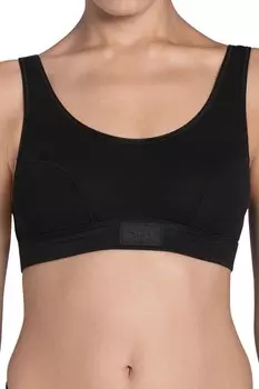 Двойной комфортный бюстгальтер без косточек Sloggi, черный
