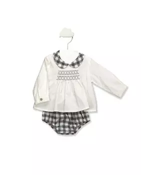 Двойной комплект для мальчика в серо-белых тонах BABID, серый