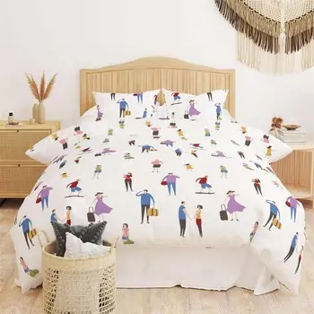 Двойной комплект пододеяльников Evidea Soft Belum - разноцветный