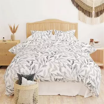 Двойной комплект пододеяльников Evidea Soft Bibere - серый/белый