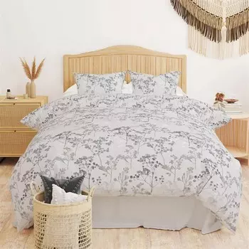 Двойной комплект пододеяльников Evidea Soft Cadare - серый/белый