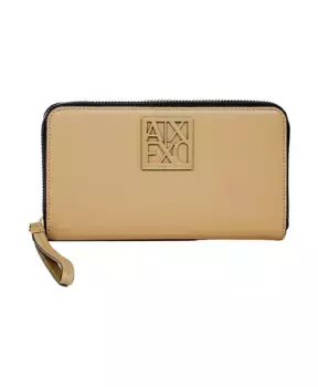 Двойной кошелек из полиэстера Armani Exchange, коричневый