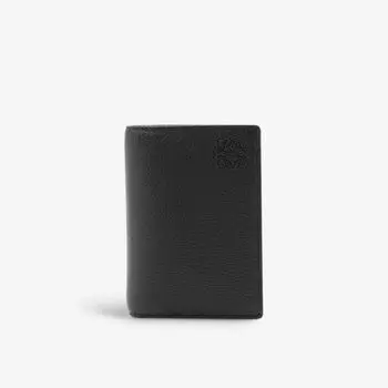 Двойной кошелек из зерненой кожи с декором Anagram Loewe, черный