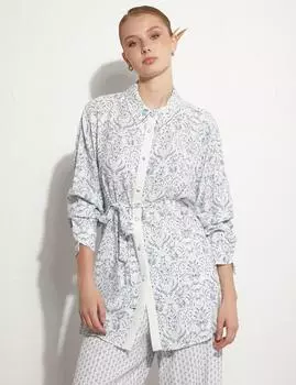 Двойной костюм с рисунком индиго-белый Kayra