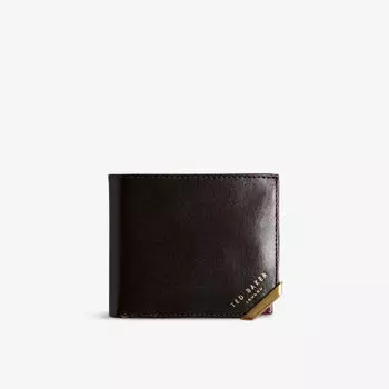 Двойной кожаный кошелек Kornerr с тисненым логотипом Ted Baker, цвет brn-choc