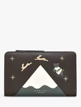 Двойной кожаный кошелек Mountain Hopping среднего размера Radley, дуб темный