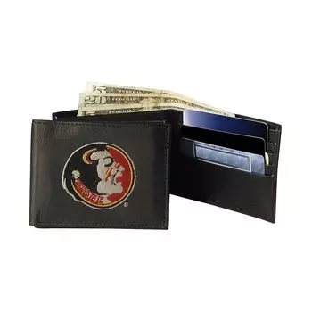 Двойной кожаный кошелек Seminoles Университета штата Флорида