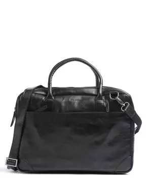 Двойной кожаный портфель Explorer 15 дюймов Royal Republiq, черный