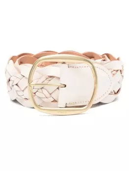 Двойной кожаный ремень Polo Ralph Lauren, нейтральный цвет