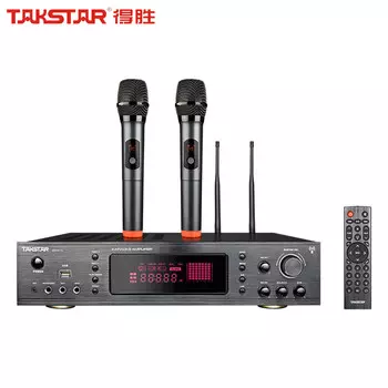 Двойной микрофон Takstar EKAX-1L с усилителем для караоке