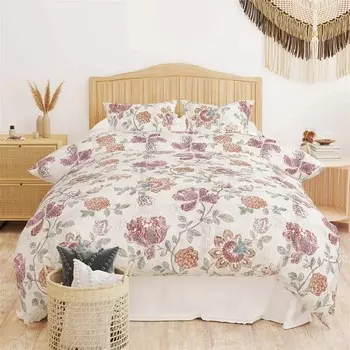 Двойной пододеяльник Evidea Soft Noct - бежевый/пудровый