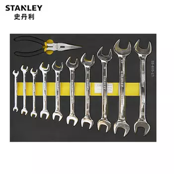 Двойной рожковый ключ Stanley, держатель инструмента для ремонта автомобилей, двусторонний ключ, набор из 11 предметов, 6-34 мм LT-019-23