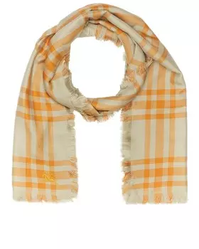 Двойной шарф для лица Burberry, цвет Hunter & Pumpkin