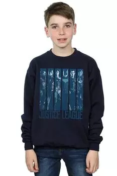 Двойной свитшот цвета индиго из фильма «Лига справедливости» DC Comics, темно-синий