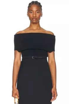 Двойной вязаный топ Toteme, черный