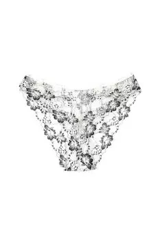 Двойные цветные кружевные женские трусики с высокой талией HNX, черный-экрю